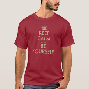 平静保ち、あなた自身をフェイクな金ゴールドのTシャツがあって下さい Tシャツ