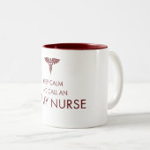 平静保ち、および軍隊のナースを呼んで下さい ツートーンマグカップ (正面右)