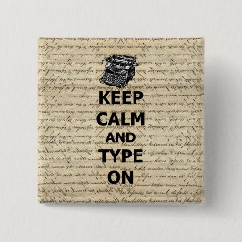 平静及びタイプを保って下さい 缶バッジ