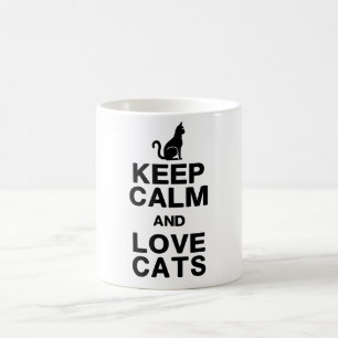 平静及び愛猫のマグを保って下さい コーヒーマグカップ