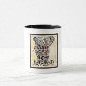 平静及び愛象コーヒーか茶マグを保って下さい マグカップ (中央)