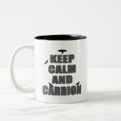 平静及び腐肉を保って下さい ツートーンマグカップ (左)