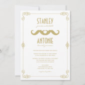 平静2の髭のクラシックなヴィンテージの陽気な結婚式を保って下さい 招待状 (裏面)