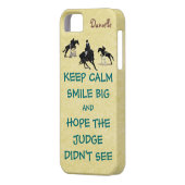 平静、スマイルの大きい騎手を保って下さい Case-Mate iPhoneケース (裏面左)