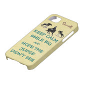 平静、スマイルの大きい騎手を保って下さい Case-Mate iPhoneケース (下部)