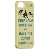 平静、スマイルの大きい騎手を保って下さい Case-Mate iPhoneケース (裏面/右)