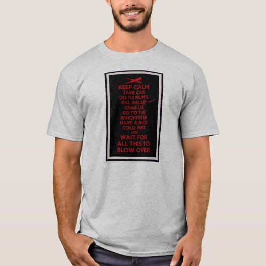 平静-死者のショーン--を保って下さい Tシャツ (正面)