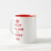 平静/Kalamの護教学のコーヒー・マグを保って下さい ツートーンマグカップ (正面左)