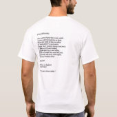 平静IIのTシャツのフォント Tシャツ (裏面)