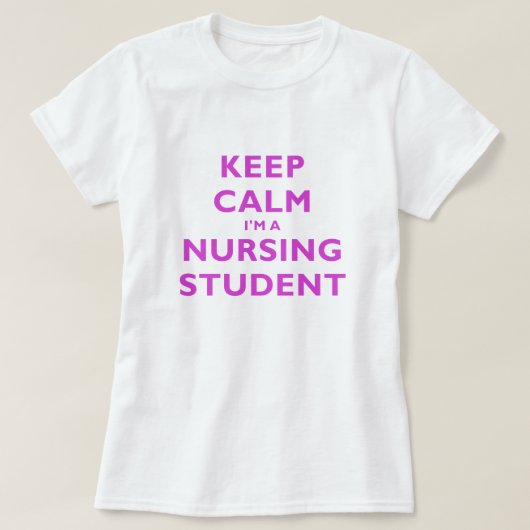 平静Imを看護学生保って下さい Tシャツ (デザイン正面)