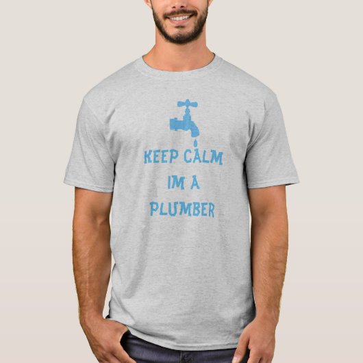 平静Imを鉛管工のTシャツ保って下さい Tシャツ (正面)