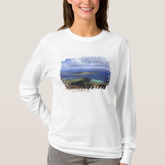 平面図: burraの音、graemsay及びオークニー諸島の本土 tシャツ (正面)