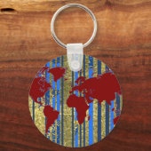 平面圏世界地図 キーホルダー (正面)