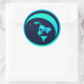 平面地図（正距方位図法） ラウンドシール (バッグ)