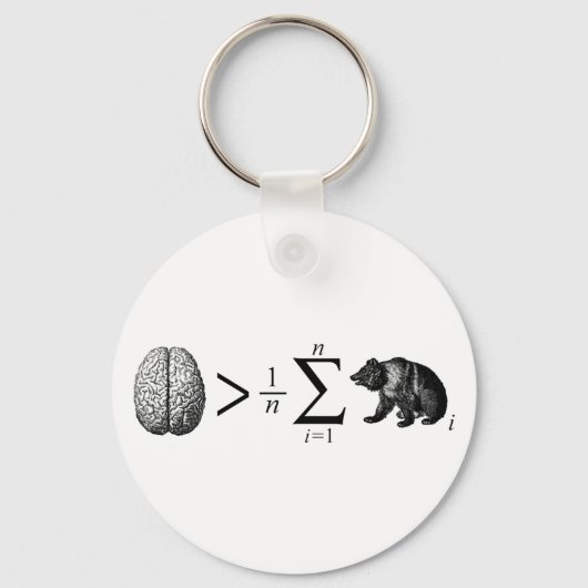 平頭が切れる均のクマよりも キーホルダー (正面)