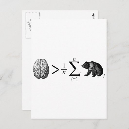 平頭が切れる均のクマよりも ポストカード (正面/裏面)