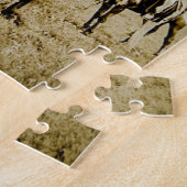 平頭のインディアンのヴィンテージのネイティブアメリカンの戦士 ジグソーパズル (側面)