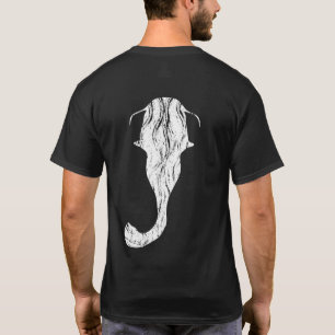 平頭ナマズの魚釣りのワイシャツ Tシャツ