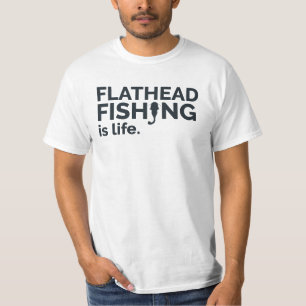 平頭ナマズの魚釣りのワイシャツ Tシャツ