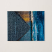 平頭湖のボートの波止場 ジグソーパズル (横)