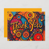 平鮮やかカラフルサンキューカード サンキューカード (正面/裏面)
