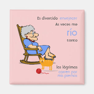 年おもしろいスペインの齢に伴う女性誕生日 マグネット