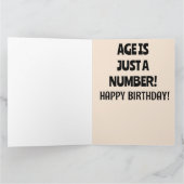 年おもしろい取りの誕生日カード カード (内部)