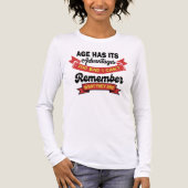 年おもしろい齢には利点引用文 トライブレンドTシャツ (正面)