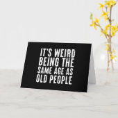 年おもしろい齢風変わりと同じだ カード (黄色い花)