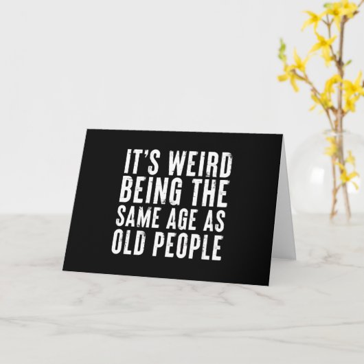 年おもしろい齢風変わりと同じだ カード (黄色い花)