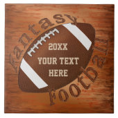 年およびあなたの文字のファンタジーのフットボールのギフトのアイディア タイル (正面)