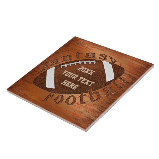 年およびあなたの文字のファンタジーのフットボールのギフトのアイディア タイル (側面)