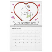 年お洒落暦 カレンダー (2月 2027)