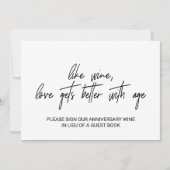 年お洒落齢のサインで書道の方が好き サンキューカード (正面)