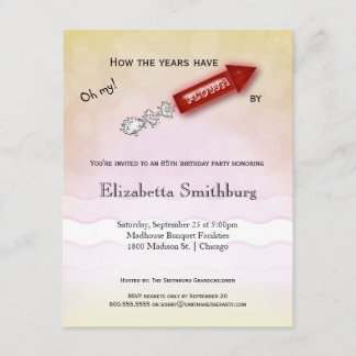 年がいかに過ぎ去ったか-マイル標石の誕生日 招待状