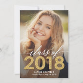 年きらめく次卒業発表招待状 招待状 (正面)