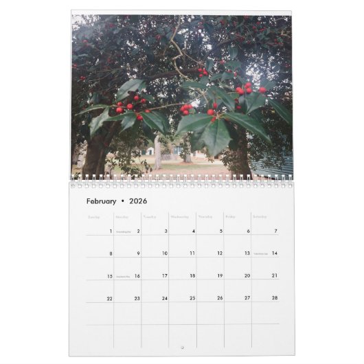 年ごとのカレンダー カレンダー (2月 2026)