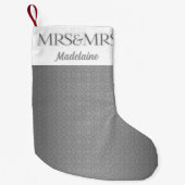 年と名をスモールと呼ぶシルバー・ダマスク夫妻 スモールクリスマスストッキング (正面)