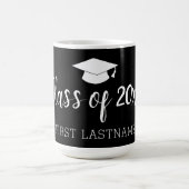 年と名前のクラス – 黒は色を変更できる コーヒーマグカップ (中央)