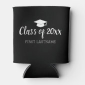 年と名前のクラス – 黒は色を変更できる 缶クーラー (正面)