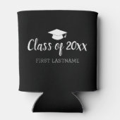 年と名前のクラス – 黒は色を変更できる 缶クーラー (裏面)