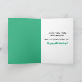 年と犬の年を重ねたかわいいゴールデンレトリーバー カード (内部)