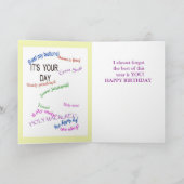 年についてのおもしろい事実の1960誕生日 カード (内部)