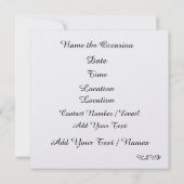 年によるポップアート・セレブレーションへの招待 招待状 (裏面)