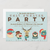 年に一度の醜いセーターのパーティー 招待状 (正面/裏面)