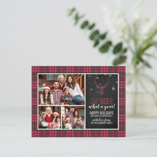 年に何を |クリスマス2020年休暇写真 シーズンポストカード (スタンド正面)