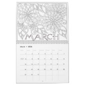 年に印刷されたカレンカスタムダーに色を付ける カレンダー (3月 2026)