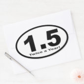 年に2回1.5マイル！シール 楕円形シール (封筒)