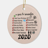 年に2020年のクリスマス記念日 セラミックオーナメント (左)