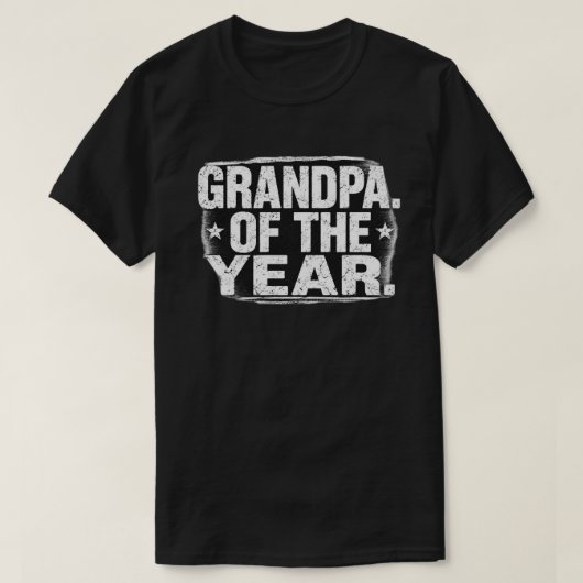 年のおじいちゃんレトロダストレスデザイン Tシャツ (デザイン正面)